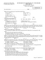 Đề thi học kì 1 môn Hóa học 11 năm 2020-2021 có đáp án - Trường THPT Vĩnh Yên