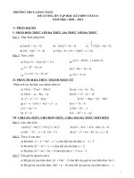 ĐỀ CƯƠNG ÔN TẬP KIỂM TRA HỌC KÌ I MÔN TOÁN 8 NĂM HỌC 2020 - 2021