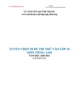 50 Đề thi thử Tiếng Anh vào lớp 10 năm 2020 - 2021 cô Quỳnh Trang | Tiếng Anh, Lớp 9 - Ôn Luyện