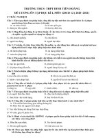 Đề cương ôn tập học kì 1 môn Giáo dục công dân 12 năm học 2020-2021