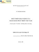 Phát triển hoạt động của ngân hàng phát triển Việt nam