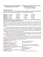 Đề thi học kì 1 môn Tiếng Anh lớp 11 THPT Nguyễn Trãi kèm đáp án | Tiếng Anh, Lớp 11 - Ôn Luyện