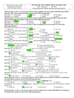 Đề thi thử tốt nghiệp THPT môn Tiếng Anh năm 2020