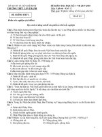 Đề thi học kì 1 môn Sử lớp 12 THPT Cần Thạnh - Mã đề 112 | Lớp 12, Lịch sử - Ôn Luyện