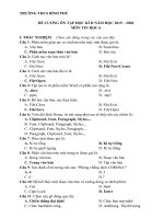 Đề cương ôn tập tin học 6 học kì 2 năm học 2019 – 2020 trường THCS Bình Phú