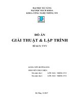Mẫu báo cáo đồ án giải thuật và lập trình trường ĐH Bách Khoa Đà Nẵng