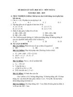 Đề thi khảo sát giữa học kì 1 lớp 6 môn toán năm học 2018 – 2019 trường THCS Văn Quán
