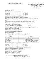 Đề cương ôn tập sinh 6 học kì 1 năm học 2016 – 2017 trường THCS Thanh Quan