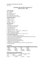 Đề cương ôn tập tiếng anh 7 học kì 1 năm học 2017 – 2018 trường THCS Thanh Quan