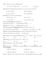 Đề thi thử giữa kì 2 môn Toán lớp 12 năm 2020 - 2021 có đáp án | Toán học, Lớp 12 - Ôn Luyện
