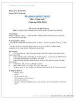 Đề cương ôn tập tiếng anh 7 học kì 1 năm học 2018 – 2019 trường THCS Thăng Long