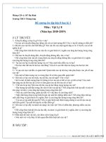 Đề cương ôn tập vật lý 8 học kì 1 năm học 2018 – 2019 trường THCS Thăng Long