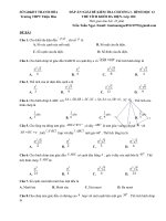 Đề kiểm tra và đáp án chương 1 môn toán lớp 12 trường THPT thiệu hóa | Toán học, Lớp 12 - Ôn Luyện
