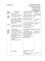 GIÁO ÁN TUẦN 1 8( Chính)CHỦ ĐỀ ĐỘNG VẬT SỐNG ĐƯỚI NƯỚC