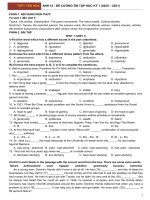Đề cương ôn tập học kì 1 Tiếng Anh lớp 12 THPT Yên Hòa năm 2020 - 2021 | Tiếng Anh, Lớp 12 - Ôn Luyện