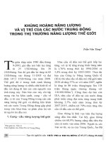 Khủng hoảng năng lượng và vị trí của các nước Trung Đông trong thị trường năng lượng thế giới