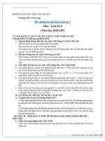 Đề cương ôn tập lịch sử 8 học kì 1 năm học 2018 – 2019 trường THCS Văn Lang