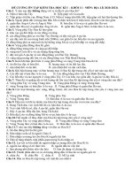 đề cương ôn tập học kì 1 , địa lí khối 11