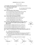 Vật lý 7 - Tiết 23 - Đề kiểm tra 45 phút