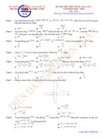 Đề thi thử THPT quốc gia môn toán năm 2018 trường chuyên đại học vinh nghệ an lần 1 | Toán học, Đề thi đại học - Ôn Luyện