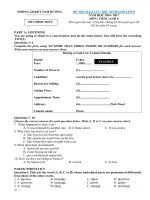 Đề thi giao lưu HSG tiếng anh lớp 8 năm học 2016 – 2017 huyện Tam Dương có đáp án