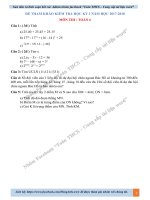 Đề thi học kì 1 môn Toán lớp 6 năm 2017 - 2018 có lời giải hay | Toán học, Lớp 6 - Ôn Luyện