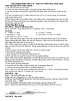 Đề cương ôn tập vật lý 8 học kì 1 năm học 2018 – 2019 trường THCS Thanh Quan