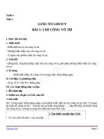 Giáo án GDCD 9 bài 1 Chí công vô tư | Lớp 9 - Ôn Luyện