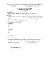 Đề cương chi tiết tài liệu học tập