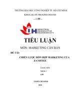 Tiểu luận Chiến lược hỗn hợp marketing mix 4P E-coffee Trung Nguyên- Marketing căn bản