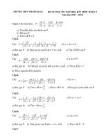 Đề cương ôn tập toán 9 học kì 1 năm học 2017 – 2018 trường THCS Thanh Quan