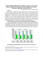 Một số kinh nghiệm phát triển du lịch của Nhật Bản trong thời đại cách mạng công nghiệp 4.0 và gợi ý cho phát triển du lịch Việt Nam.