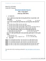 Đề cương ôn tập công nghệ 9 học kì 2 năm học 2018 – 2019 trường THCS Thăng Long