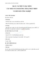 Giáo án Địa lý 10 bài 31 Vai trò, đặc điểm của công nghiệp, các nhân tố ảnh hưởng tới phát triển và phân bố công nghiệp | Lớp 10, Địa lý - Ôn Luyện