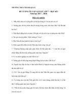 Đề cương ôn tập lịch sử 7 học kì 1 năm học 2017 – 2018 trường THCS Thanh Quan