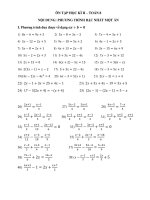 Đề cương ôn thi học kì 2 môn Toán lớp 8 - Phương trình bậc nhất một ẩn | Toán học, Lớp 8 - Ôn Luyện