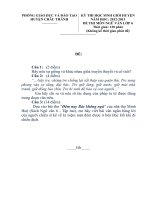 Đề thi chọn HSG ngữ văn lớp 6 năm 2012 – 2013 phòng GD&ĐT Châu Thành có đáp án