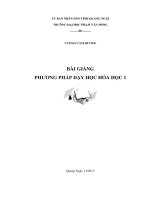 Phương pháp dạy học Hóa học 1