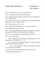 Đề cương ôn tập sinh 9 học kì 1 năm học 2018 – 2019 trường THCS Thanh Quan