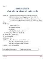 Giáo án GDCD 10 bài 8 Tồn tại xã hội và ý thức xã hội | Lớp 10 - Ôn Luyện