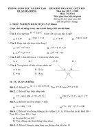 Đề thi giữa học kì 1 môn Toán lớp 6 năm 2017 - 2018 chọn lọc | Toán học, Lớp 6 - Ôn Luyện