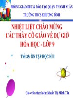Hóa 9- Tiết 35: Ôn tập Học Kì I