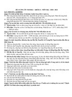 Đề cương ôn thi học kì 1 môn Địa lí lớp 12 năm học 2020-2021