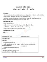 Giáo án Đạo đức 4 bài 3 Biết bày tỏ ý kiến | Lớp 4 - Ôn Luyện