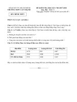 Đề thi học kì 1 môn Địa lớp 12 TP HCM có đáp án | Lớp 12, Địa Lý - Ôn Luyện