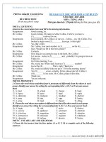 Đề thi giao lưu HSG tiếng anh lớp 6 năm học 2017 – 2018 huyện Tam Dương