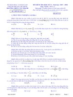 Đề thi học kì 1 môn Lý lớp 12 THPT Cần THạnh - Mã đề 112 | Lớp 12, Vật lý - Ôn Luyện