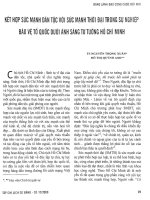 Kết hợp sức mạnh dân tộc với sức mạnh thời đại trong sự nghiệp bảo vệ tổ quốc dưới ánh sáng tư tưởng Hồ Chí Minh.