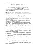 Đề cương ôn tập địa lí 9 học kì 1 năm học 2017 – 2018 trường THCS Thanh Quan