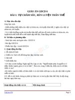 Giáo án GDCD 6 bài 1 Tự chăm sóc và rèn luyện thân thể | GDCD, Lớp 6 - Ôn Luyện